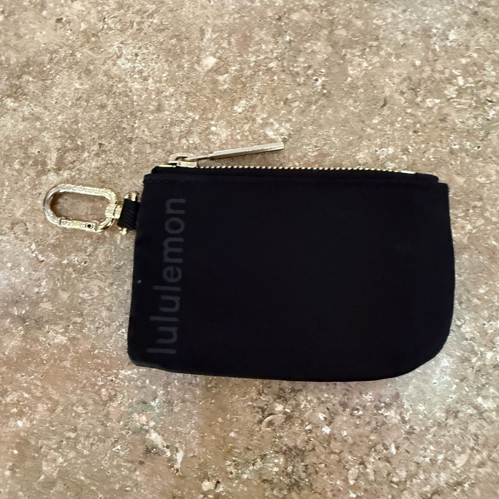 Lululemon Black Pouch with Gold Zipper
